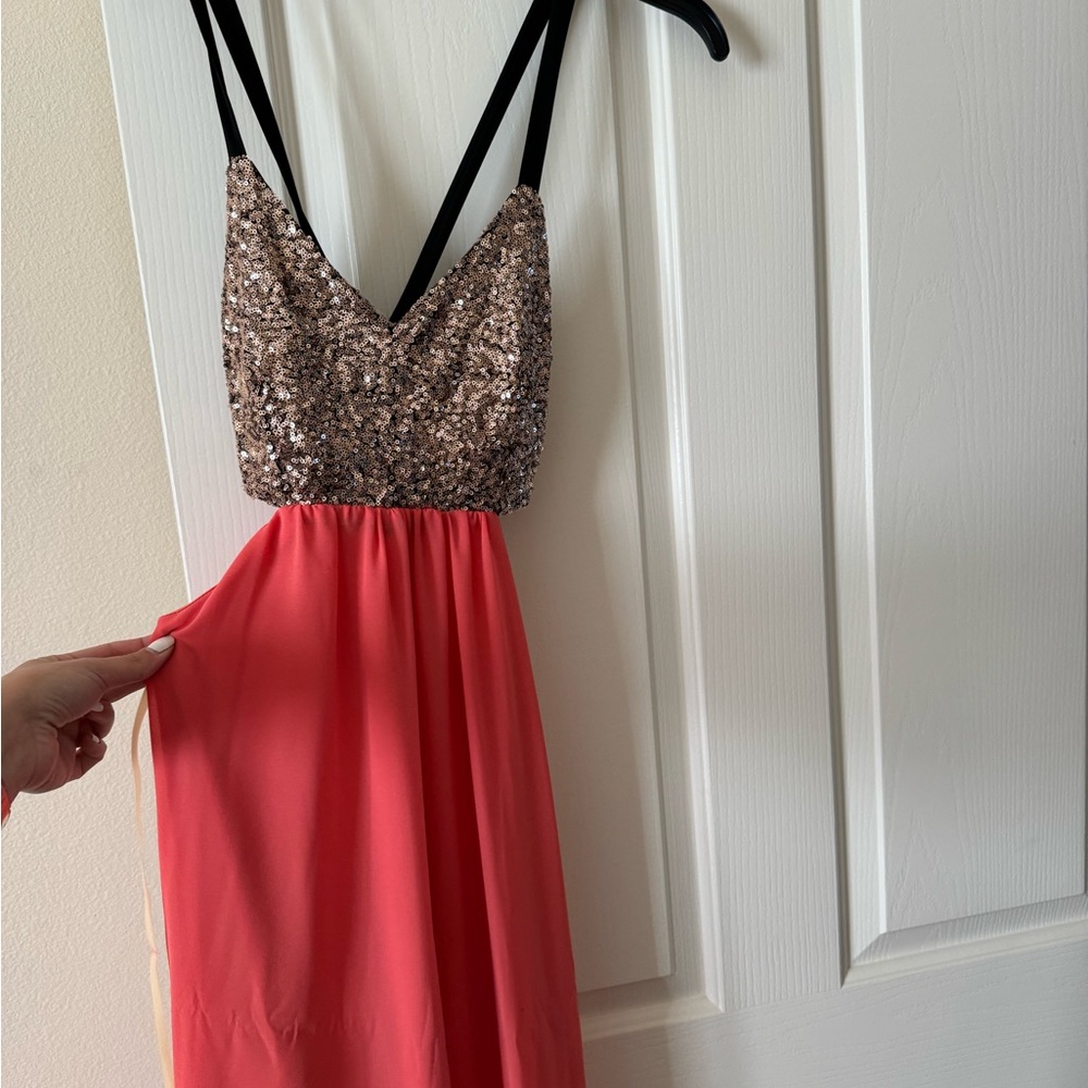 Pink long dress